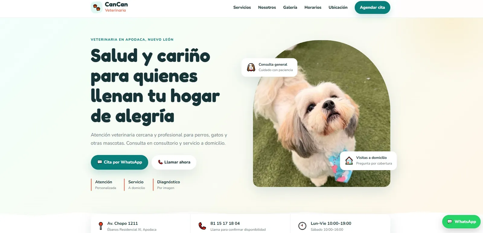 Página web de Can Can Veterinaria